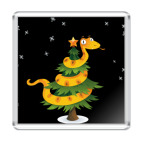 Магнит 6.5 x 6.5 см Новогодняя змея 2013