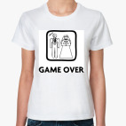 Классическая женская футболка Game Over. HELP!