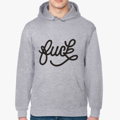 Толстовка худи с принтом fuck