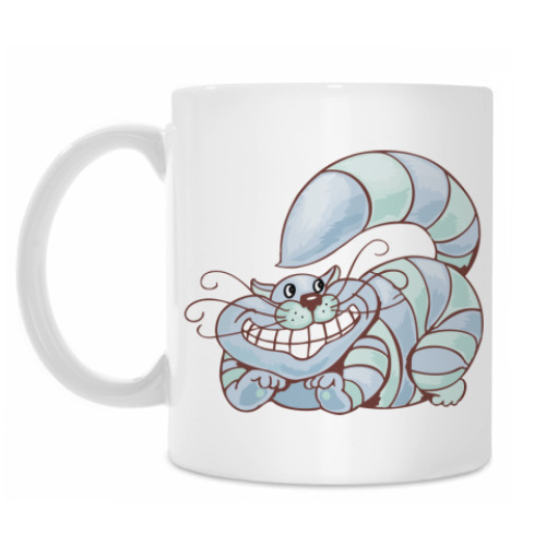 Кружка с принтом Чеширский кот