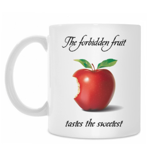Кружка с принтом The forbidden fruit