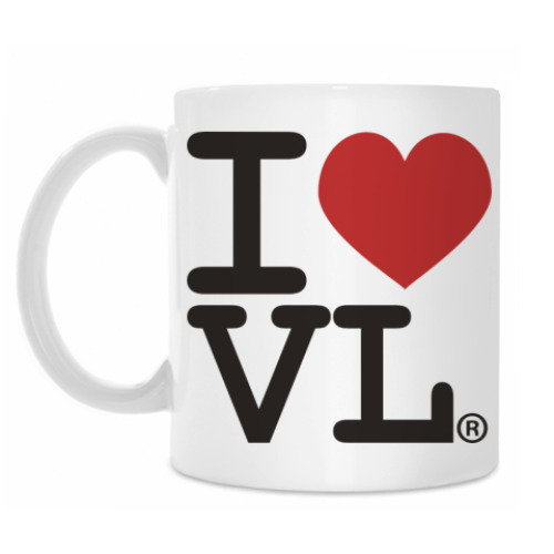 Кружка с принтом Я люблю Владивосток