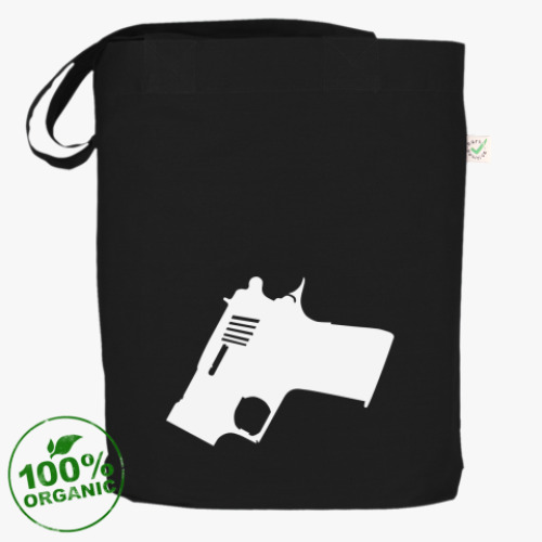 Сумка шоппер с принтом Пистолет