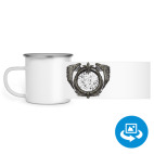 Кружка металлическая белая (круговая запечатка)