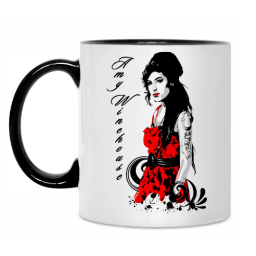 Кружка с принтом Эми Уайнхаус