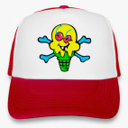 Кепка Trucker, красная Ice Cream Skull