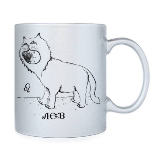 Кружка с принтом Лев
