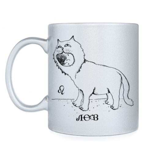 Кружка с принтом Лев