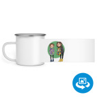 Кружка металлическая белая (круговая запечатка)