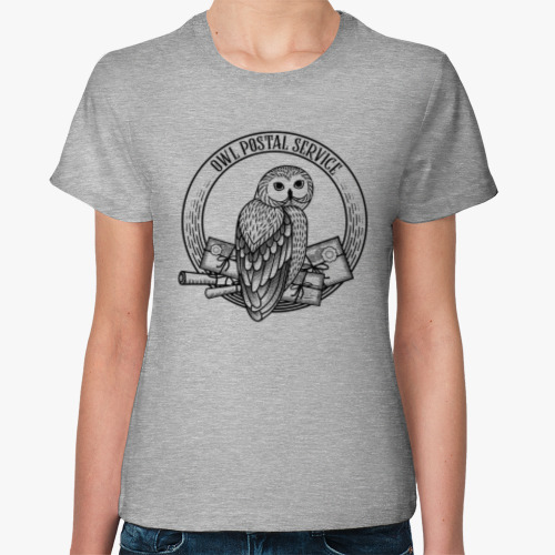 Женская футболка с принтом "Совиная почта"