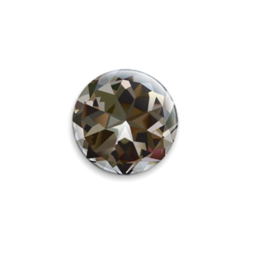 Значок 25мм с принтом бриллиант