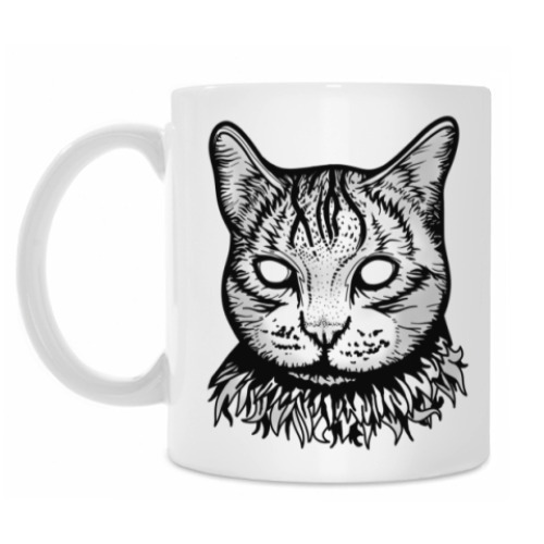 Кружка с принтом Creepy Cat