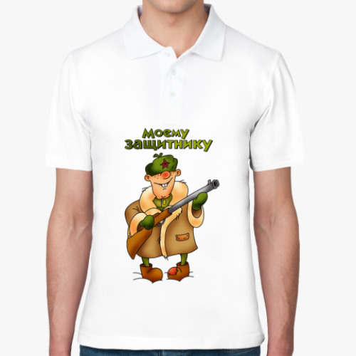 Рубашка поло с принтом 23 февраля