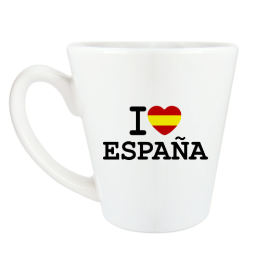 Чашка Латте с принтом I Love España