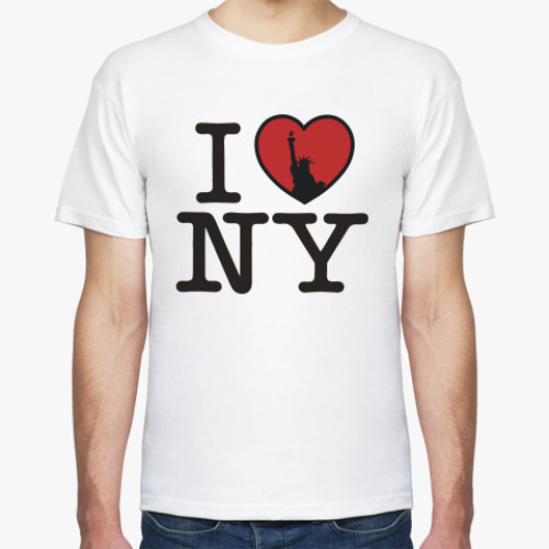 Футболка с принтом I Love NY