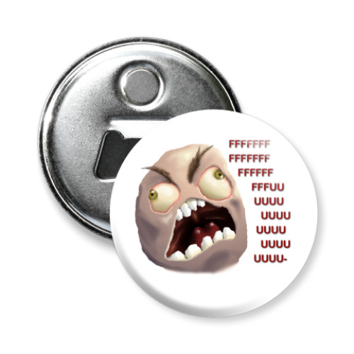 Магнит-открывашка с принтом FFFUUU