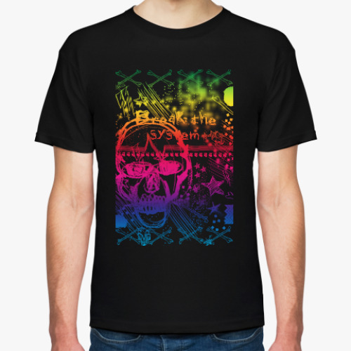 Футболка с принтом Be grunge! Гранж. Взрыв цвета.