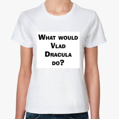 Классическая футболка с принтом Dracula WWD