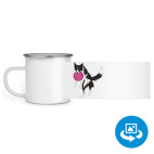 Кружка металлическая белая (круговая запечатка)