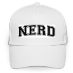 Кепка / бейсболка, белая (печать) Nerd