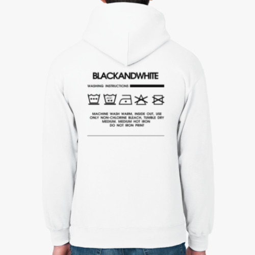 Толстовка худи с принтом BLACKANDWHITE