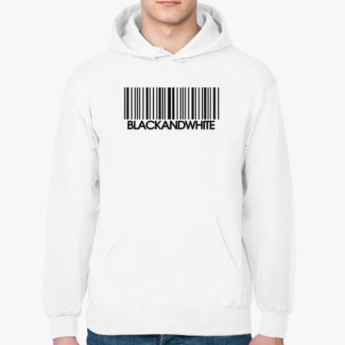 Толстовка худи с принтом BLACKANDWHITE