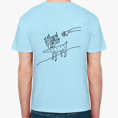 Футболка с принтом Рисунок оленя, Дэвид Линч