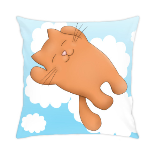 Подушка с принтом Спящий Пухлик