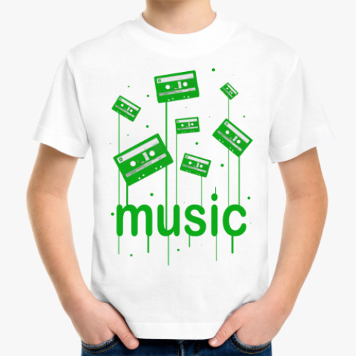 Детская футболка с принтом Music