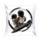 Подушка 35x35 см Птицы воробьи-истребители