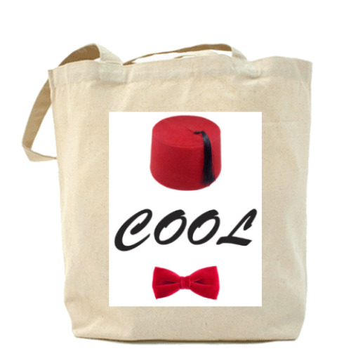 Сумка шоппер с принтом Fezes and Bow-ties are COOL