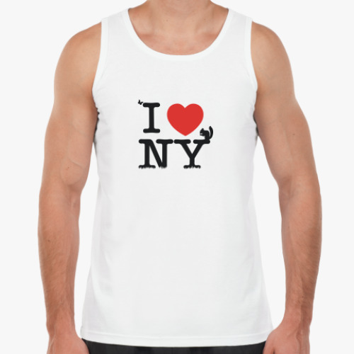 Майка с принтом  Я люблю Нью Йорк