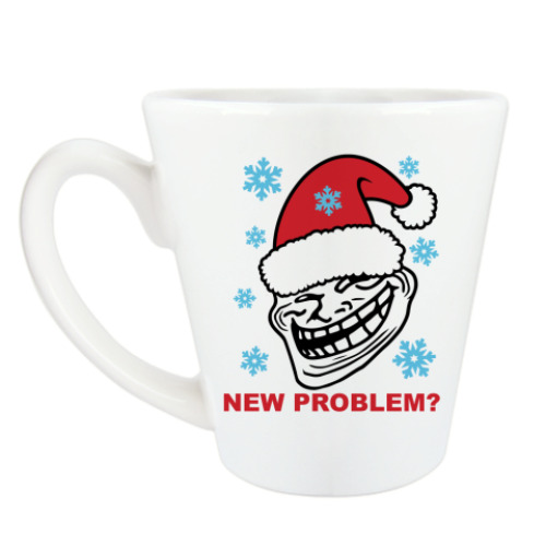 Чашка Латте с принтом Trollface