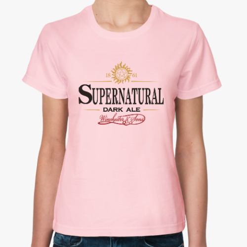 Женская футболка с принтом Supernatural - Темный эль