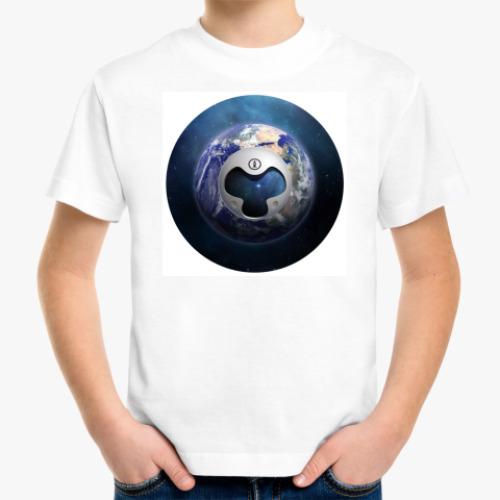 Детская футболка с принтом Космонавт