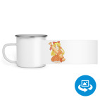 Кружка металлическая белая (круговая запечатка)