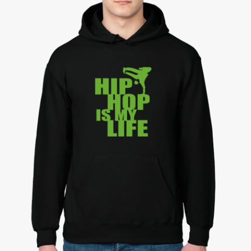Толстовка худи с принтом Hip Hop my life
