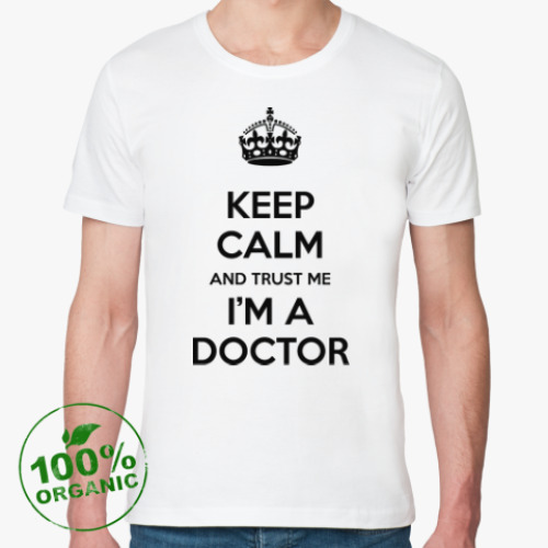 Футболка из органик-хлопка с принтом Я доктор!