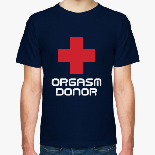Футболка с принтом Orgasm donor