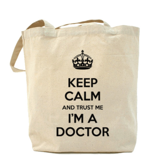 Сумка шоппер с принтом Я доктор!