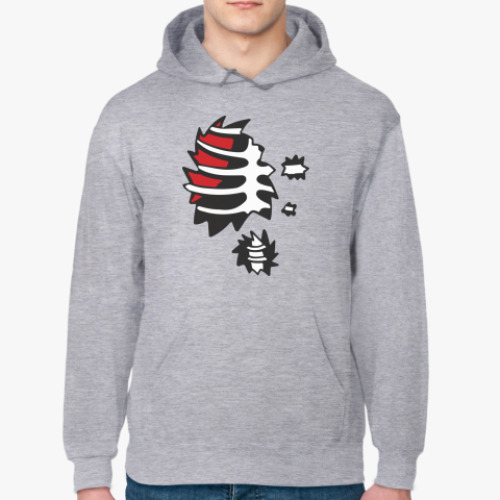 Толстовка худи с принтом Зомби