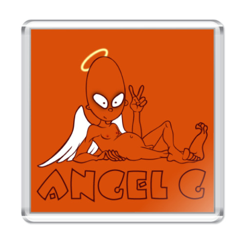 Магнит с принтом Ангел