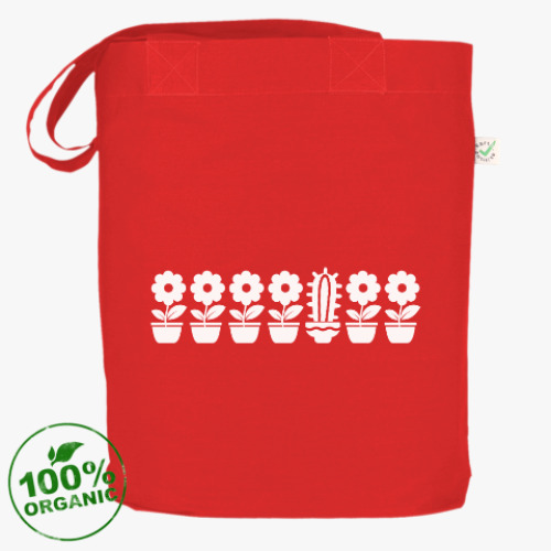 Сумка шоппер с принтом Другой цветок