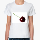 Классическая женская футболка  фрукт
