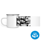 Кружка металлическая белая (круговая запечатка)