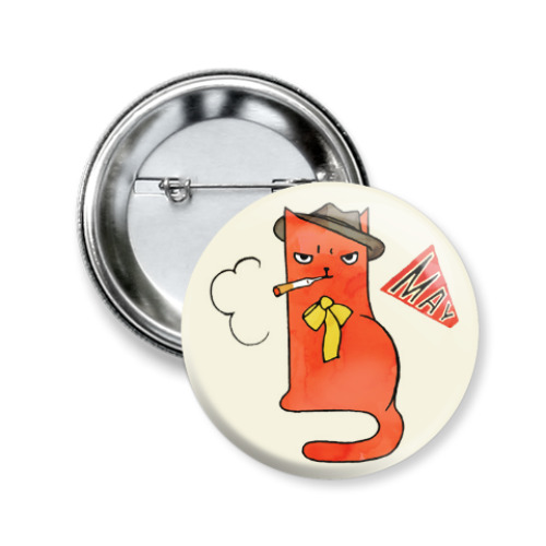 Значок 50мм с принтом May из серии 'Poesy cats'