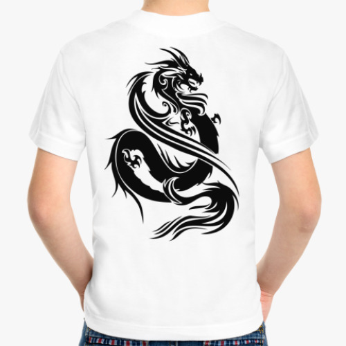 Детская футболка с принтом Дракон