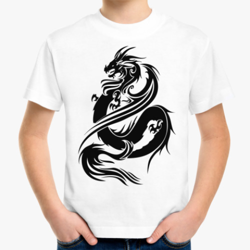 Детская футболка с принтом Дракон