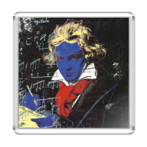 Магнит с принтом Людвиг ван Бетховен, Ludwig van Beethoven