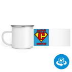 Кружка металлическая белая (круговая запечатка)